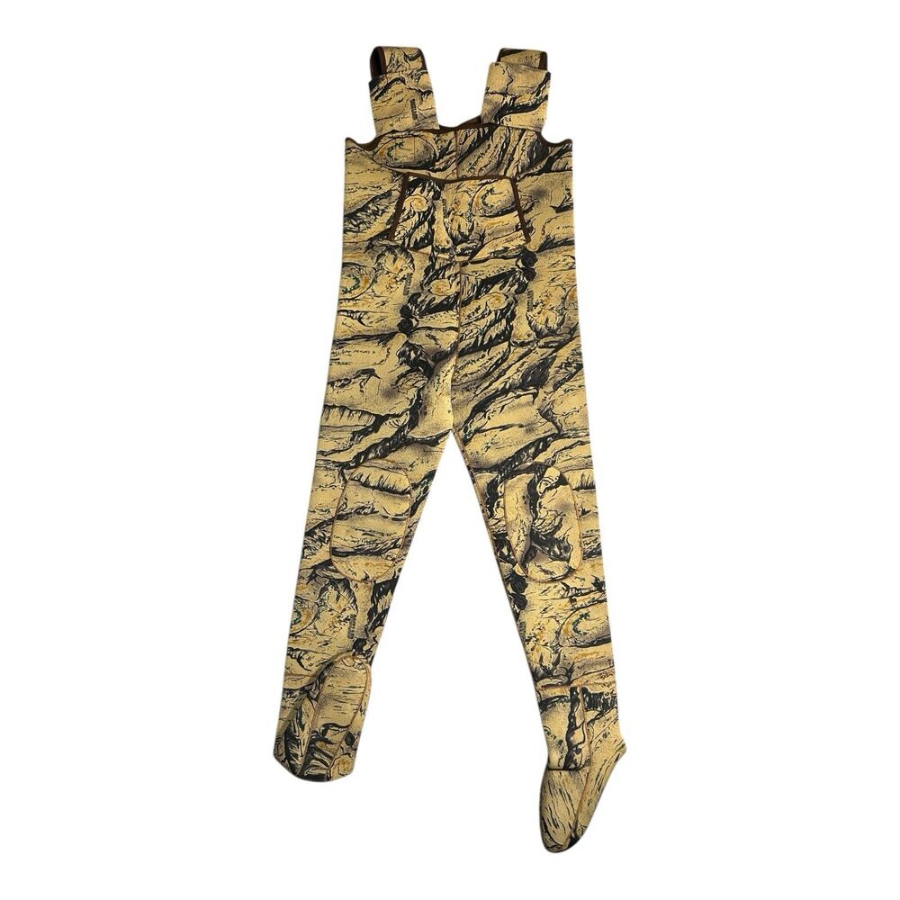 Vintage Backland Neoprene Chest Waders Marsh Camo Size L Bootfoot Fits Medium